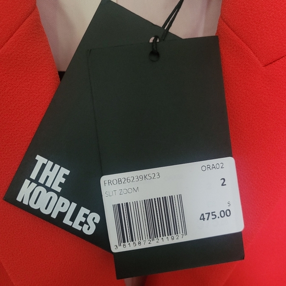 THE KOOPLES Tailored Sleeveless Orange Blazer Dress. NWT MSRP $475 US M - Picture 11 of 13